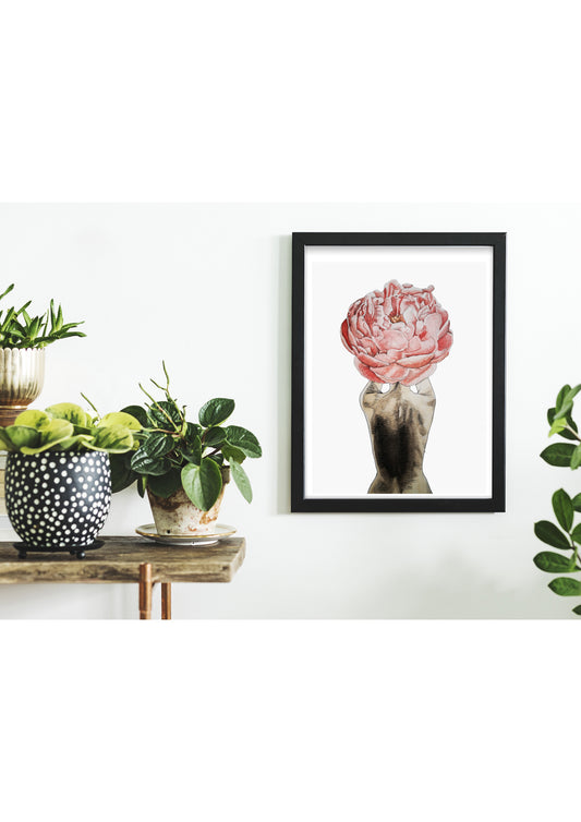 Framed Flowing Flower