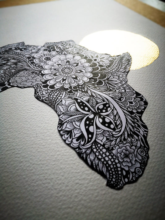 The Sun Rises Over Africa Print